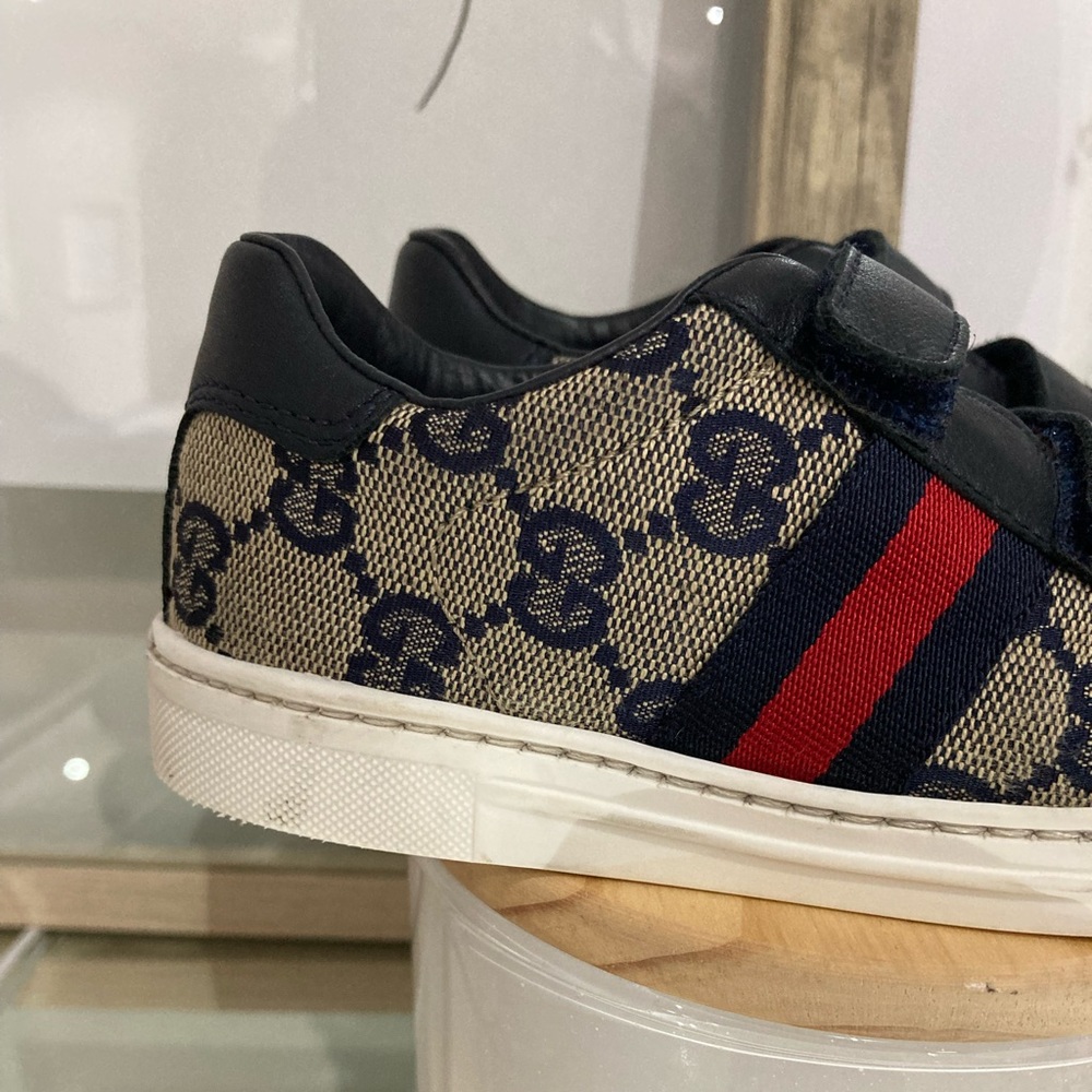 Kids Gucci printed sneakers